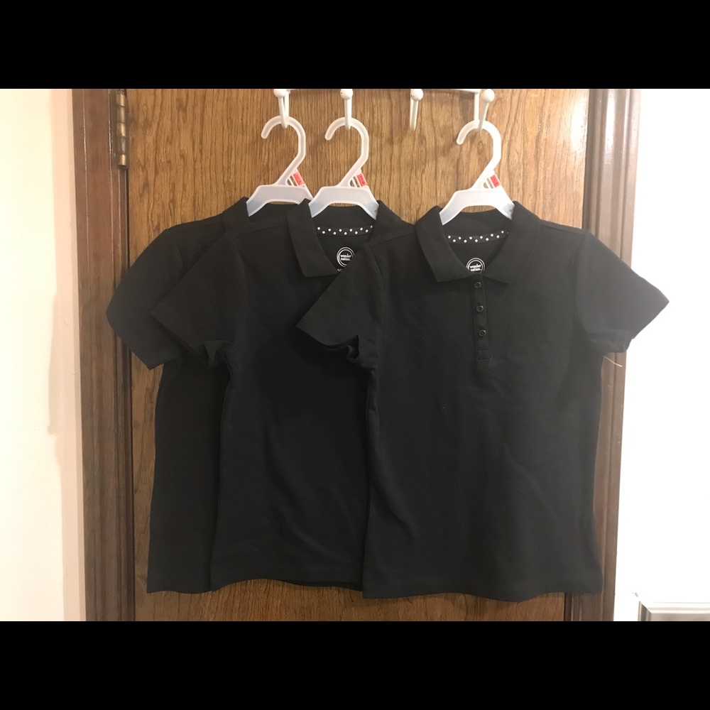 3 Wonder Nation Girls School uniform polos 6/6x S